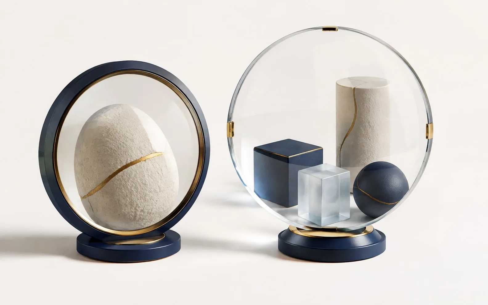 Two complementary lenses reveal individual patterns and relationships between surrounding forms.